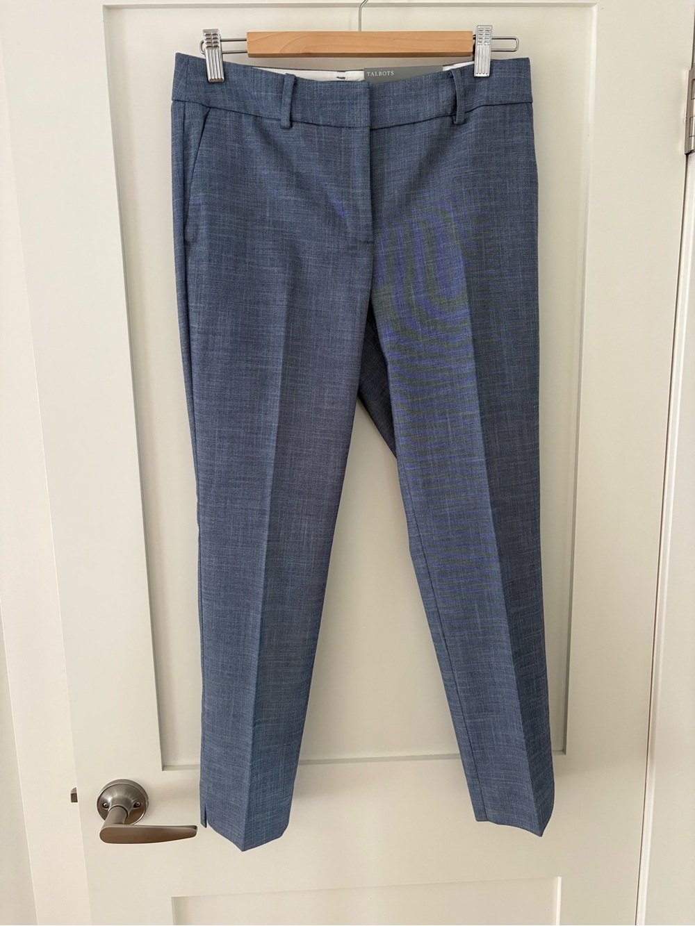NWT Talbots Hampshire ankle trousers straight leg blue workwear office size 2P